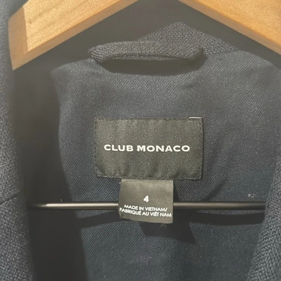 • Club Monaco • Women’s Textured Linen Blazer Navy Blue 4 - Picture 5 of 5